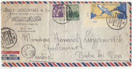 Jacot - Descombes & Co., Alexandria Company Letter Cover Posted 1956 To Austria B240510 - Storia Postale