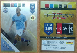 AC - 11 VINCENT KOMPANY  MANCHESTER CITY  FANS FAVOURITE  PANINI FIFA 365 2019 ADRENALYN TRADING CARD - Trading Cards