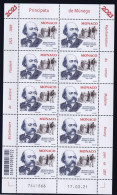 Monaco N°3285 - Gustave Flaubert - Feuille Entière - Neuf ** Sans Charnière - TB - Unused Stamps