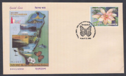 Bangladesh 2005 Special Cover Taipei, Stamp Exhibition, Flower, Butterfly, Dolphin, Stork, Mountain - Bangladesch