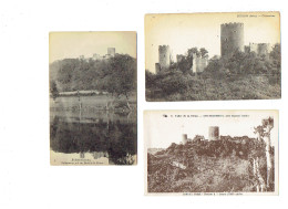 Lot 3 Cpa - INDRE - 36 - Eguzon - CHATEAUBRUN - Château Féodal Tour Donjon - Sonstige & Ohne Zuordnung