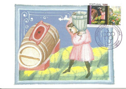 30956 - Carte Maximum - Portugal - Viticultura Portuguesa - Vinho Vin Wine - Uvas - Grapes - Raisin - Missal Sec. XIV - Maximum Cards & Covers
