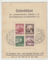 16. Deutsches Turn- Und Sportfest Breslau 1938 Gedenkblatt B240510 - Briefe U. Dokumente