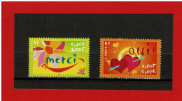 2001 - N° 3379 / 3380 - NEUFS** - MERCI Et MARIAGE "OUI"- COTE Y & T : 3.80 Euros - Unused Stamps