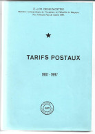 (LIV) BELGIQUE –TARIFS POSTAUX 1987-1997 -  E&M DENEUMOSTIER – 1997 - Filatelia E Historia De Correos