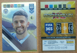 AC - 13 RIYAD MAHREZ  MANCHESTER CITY  IMPACT SIGNING  PANINI FIFA 365 2019 ADRENALYN TRADING CARD - Trading Cards