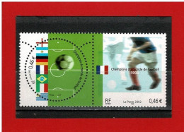 2002 - PAIRE - N° 3483 / 3484 - NEUFS** - CHAMPIONNAT DU MONDE DE FOOTBALL - COTE Y & T : 3.50 Euros - Unused Stamps