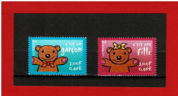 2001 - N° 3377 / 3378 - NEUFS** - C'EST UN GARCON - C'EST UNE FILLE - COTE Y & T : 3 Euros - Unused Stamps