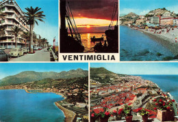 ITALIE - Grimaldi Ventimiglia - Passegiata - Alba - La Spiaggia - Panorama - Multi-vues - Carte Postale Ancienne - Panoramische Zichten, Meerdere Zichten