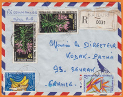 Lettre Recommandée Avec  A.R. De BATOURI Cameroun 1971 Avec 4 Timbres Pour 93 SEVRAN - Kameroen (1960-...)