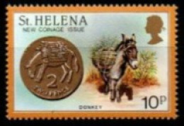 STE - HELENA   -      âne **.  Monnaie - Burros Y Asnos