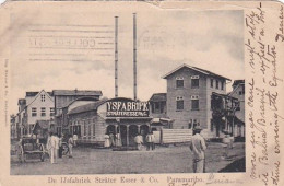 1909	9	Suriname, Paramaribo  De IJsfabriek Sträter Esse & Co (poststempel 1909)(zie Bovenkant) - Suriname