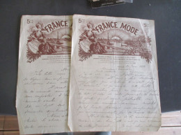 1891 LOT 2 BELLE FACTURE ILLUSTREE  FRANCE MODE - 1800 – 1899