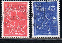 DANEMARK DANMARK DENMARK DANIMARCA 1991 CLEANING UP AFTER DOG PICKING UP LITTER COMPLETE SET SERIE USED USATO OBLITERE' - Used Stamps