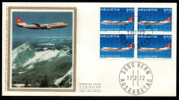 Schweiz 1972 - Mi.Nr. 968 - Ersttagsbrief FDC - Flugzeuge Airplanes - Vliegtuigen