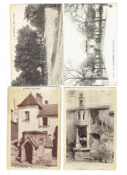 Lot 4 Cpa - INDRE - 36 -  La Chatre - Palais De Justice VIEUX PUITS Gothique Place De L'abbaye Fontaine - La Chatre