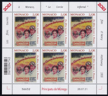 Monaco N°3299/3302 - Cinéma - Feuille Entière - Neuf ** Sans Charnière - TB - Unused Stamps