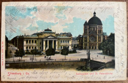 Strassburg - Strasbourg Palais De Justice Et église St. Pierre - A Circulé Le 29/10/1903 - Strasbourg