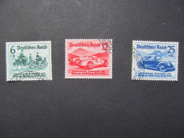 DR Nr. 686-688, 1939, Automobil Ausstellung, Gestempelt - Used Stamps