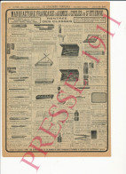 Publicité 1911 Matériel Scolaire Plumes Porte-plume école Plumier Encre Encrivore Encre Taille-crayon Compas Fusains - Reclame