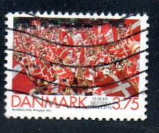 DANEMARK DANMARK DENMARK DANIMARCA 1992 EUROPEAN SOCCER CHAMPIONS 3.75k USED USATO OBLITERE' - Usado