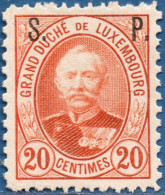 Luxemburg Service 1891 52 C S.P. Overprint (perforated 11½) MH - Officials
