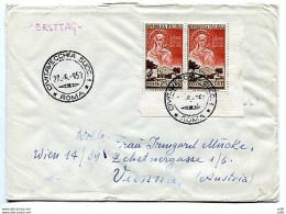 S. Chiara Coppia + Complementare Su Busta Per L'Austria - 1946-60: Poststempel