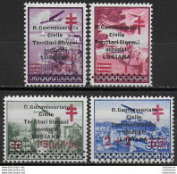 1941 Lubiana Italian Occupation 4v. MNH Sassone N. 35/38 - Andere & Zonder Classificatie