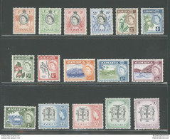 1956-58 JAMAICA - Elisabetta II - Stanley Gibbons N. 159-174 - Serie 16 Valori - MNH** - Sonstige & Ohne Zuordnung