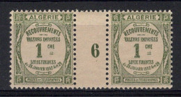 Algérie - Taxe YV 15 Paire Millesime 6 N** MNH Luxe - Timbres-taxe