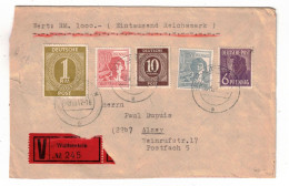 1947, Wertbrief über 1.000 RM Ab HALLE (SAALE) - Lettres & Documents