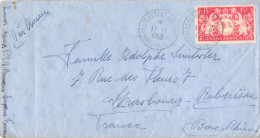 GUYANE SERIE DE LONDRES 15F - YT 199 SEUL SUR LETTRE AVION ST LAURENT DE MARONI 1950 POUR STRASBOURG - Lettres & Documents