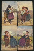 4 X * ILL. GERSTENHAUWER * PAYS BAS * NEDERLAND * ENFANTS * KINDEREN * 1907 * ZIE/VOIR SCANS - Kostums