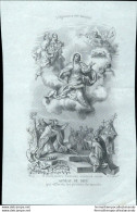 Bn7 Antico Santino Incisione Madonna  Agneau De Dieu - Andachtsbilder