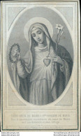 Bm18 Santino Incisione Madonna Sacro Cuore Di Maria - Images Religieuses