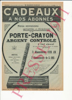 Doc 1911 Porte-crayon (papier) Argent Contrôlé Pub Pour Livre Joseph Couplet Jérôme Monti Marcel Raux Baudry De Saunier - Werbung