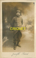 Guerre 14-18, WW1, Carte Photo D'un Poilu Nommé, Joseph Ferré - War 1914-18