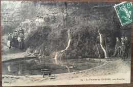 Cpa 24 Dordogne, La Fontaine De  Sourzac, Près Mussidan, Animée, éd A, écrite En 1912 - Autres & Non Classés