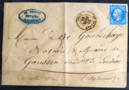 PC Du GC N° 3855 Et Cachet Type 15 + Route 3112 - ST SERVAN -  ILLE ET VILAINE - LSC - 1865 - Indice 9 - Andere & Zonder Classificatie