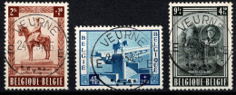 Belgique 1954 COB 938/940 Belle Oblitération VEURNE (centrale - Concours) - Usati
