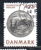 DANEMARK DANMARK DENMARK DANIMARCA 1992 TREASURES OF NATIONAL MUSEUM BOTTOM PLATE SILVER CAULDRON GUNDESTRUP 4.75k USED - Gebruikt