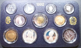 Italia - Serie Zecca Proof 1992 - 11 Valori - KM# PS9 - Gig# S.19/P - Set Fior Di Conio