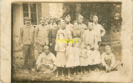 Guerre 14-18, WW1, Carte Photo De Poilus Du 7ème Avec La Famille Qui Lescantonne - Guerra 1914-18