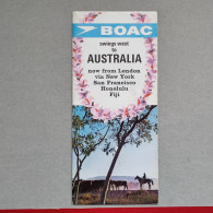 BOAC - Avion Rolls-Royce 707- AUSTRALIA, Vintage Tourism Brochure, Prospect, Guide - Reiseprospekte