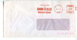 EMA Sur Lettre Usine Acierie Moulage D'acier Sambre Et Meuse Feignies, Lettre De 1984 - EMA (Empreintes Machines à Affranchir)