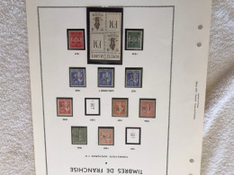 Collection Franchise Postale Numero 2 3 4 57 8 9 10 11 12 Plus Bloc De 4 Infanterie 1940 - Military Postage Stamps