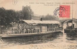 CPA Paris-Quai D'Orsay-Départ Du Touriste Pour Saint Germain-Timbre     L2935 - Otros & Sin Clasificación