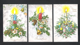 3 Postkaarten Bonne Année (W138) - Neujahr
