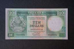 (Tv) 1992 HONG KONG OLD ISSUE - HSBC 10 DOLLARS - No. TX455554 (UNC) - Hongkong