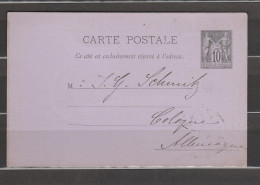 Entier Postal Type Sage G 5 Repiquée Librairie NILSSON - Cartoline Postali Ristampe (ante 1955)